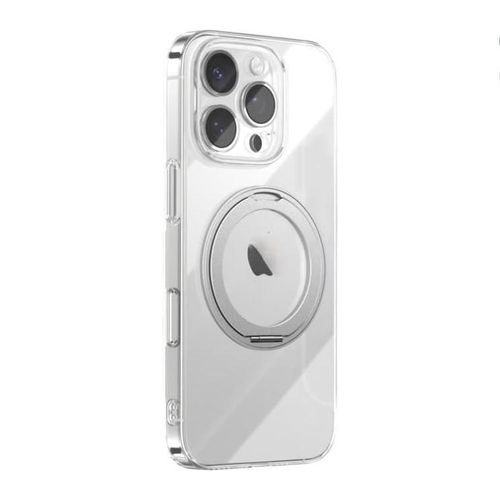 iPhone 16 Pro Max Case, 360 Rotatable Ring Stand & MagSafe - Silver