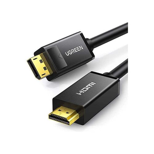 Ugreen 4K UHD DP to HDMI Cable 4K@2K Male to Male DisplayPort to HDMI Video Cord DisplayPort to HDTV Monitor Compatible with Laptop PC TV Monitor Projector HDTV-2M