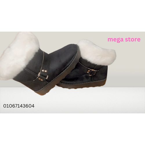 Half Boot For Girls Chamois - Black