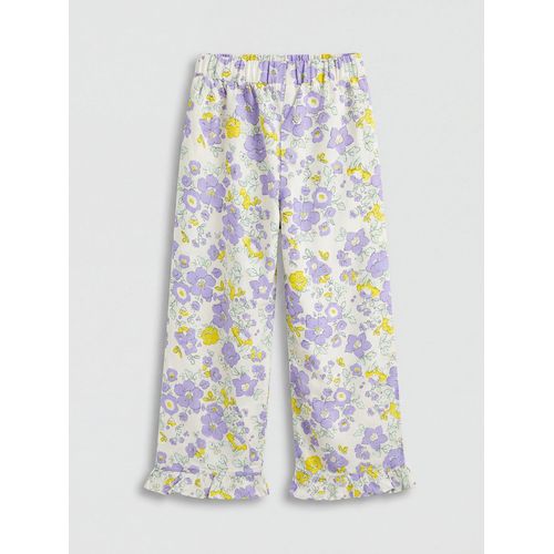 Floral Girls Poplin Trousers