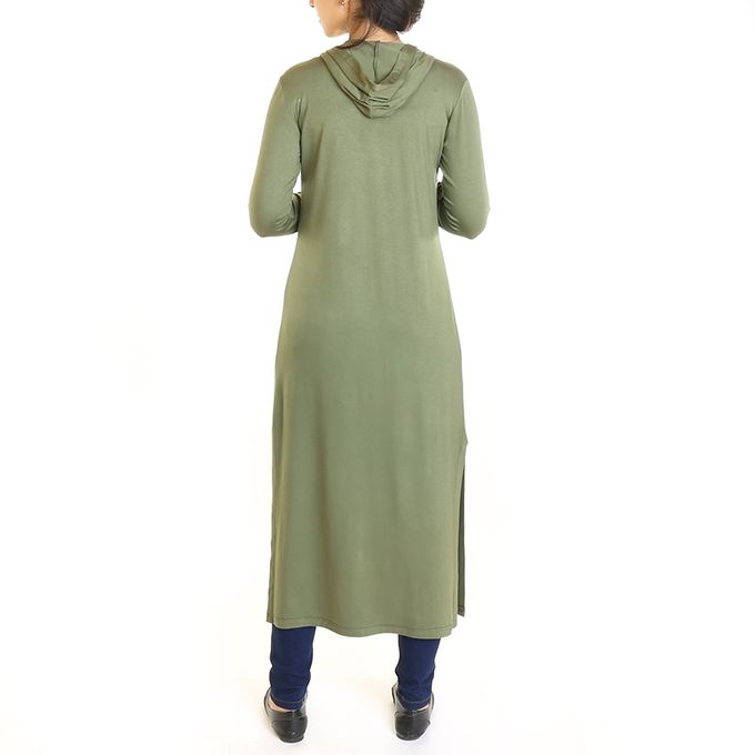 Long Cardigan-OLIVE