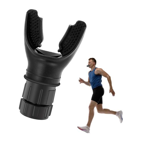 Deep Breathing Exerciser with Adjustable Resistance for Training and Improving Lung Capacity for Men and Women, Portable Respiratory Muscle Exerciser Lightweight Compact Silicone Adult