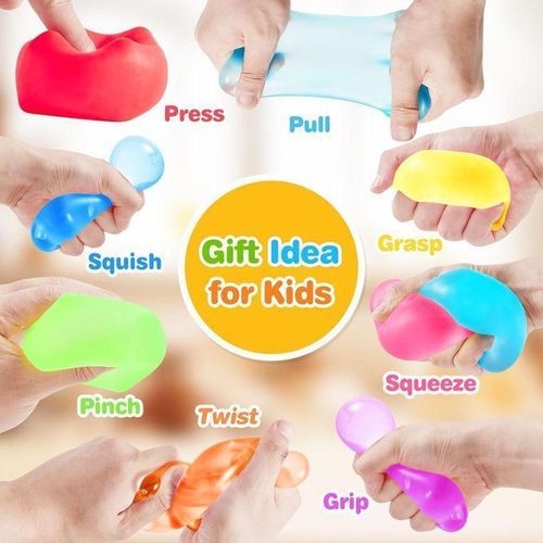 NeeDoh Style Nice Cube Sugar Squishy Stress Relief Toy Ultra-Soft Stretchy Sensory Fidget Ice Cube TPR Dough Squeeze Toy for Anxiety ADHD Focus Hand Therapy Grip Exercise for Kids Teens Adults Ages 3+ (Assorted Colors)