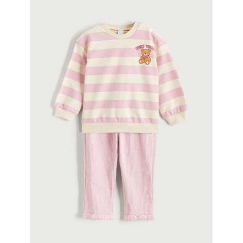 Printed Baby Girl's Sweatshirt And Pants 2 Pack