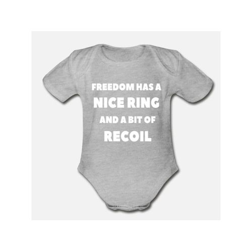 Freedom Has A Nice Ring And A Bit Of Recoil T Shir Organic Short Sleeve Baby Bodysuit