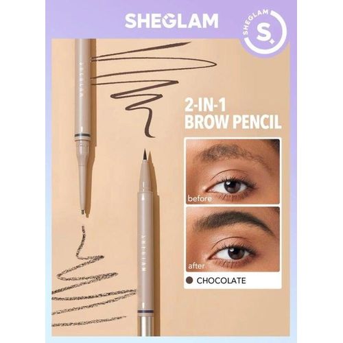 SHEGLAM Brows On Demand 2-in-1 Brow Pencil - Chocolate