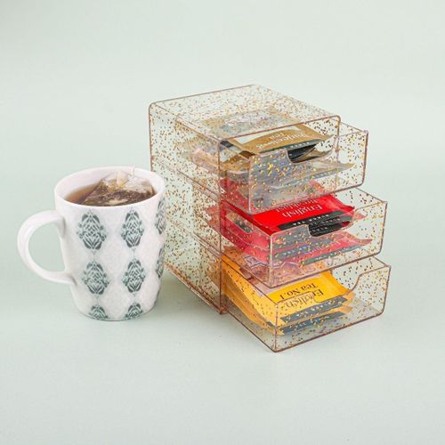 Small desk organizer with three drawers - storage box for accessories and small tools - practical organizer for office or home