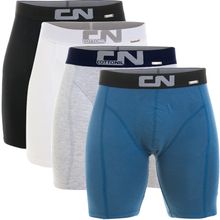 Bundle Of Four Boxers CN Long - Gray - Navy - White -Black