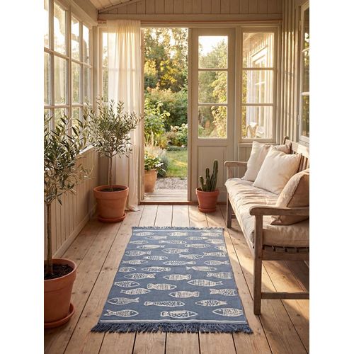 Fish Patterned Rug 80X140 Cm