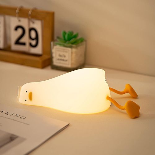 Cute Duck-Shaped Night Lamp for Kids – Soft, Gentle Light for Sleep – Flexible Legs and Safe Design for Children – USB Rechargeable
