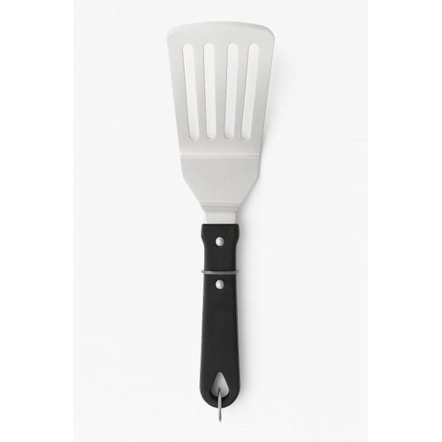 Stainless Steel Slotted Turner Spatula with Black Handle, Kitchen Cooking Utensil, 30013