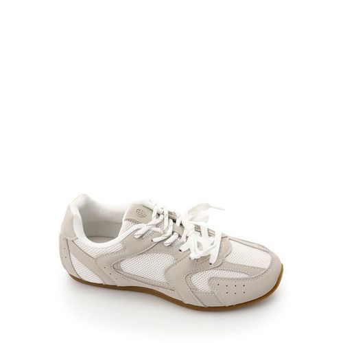 Sneakers With Laces - Grey & White