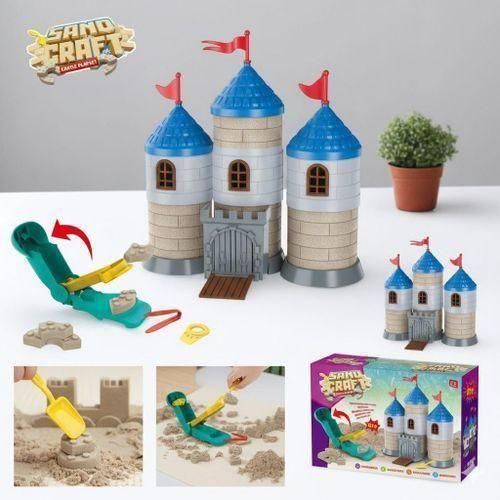 Sandcastle Planet – DIY Sandcastle Building Set for Kids – Smart brick mold, tools, and accessories – Build your own mini-castle with towers and flags – Creative educational toy – Ages 4+ – Colors may vary slightly