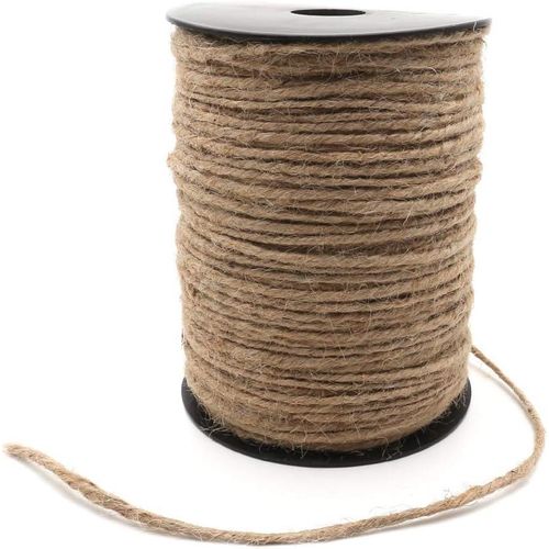 Natural Jute Twine,Heavy Duty Jute String Rope Roll for DIY Christmas Packaging Arts Crafts Garden Cat Scratcher 2.5mm Thick 508 Feet Long