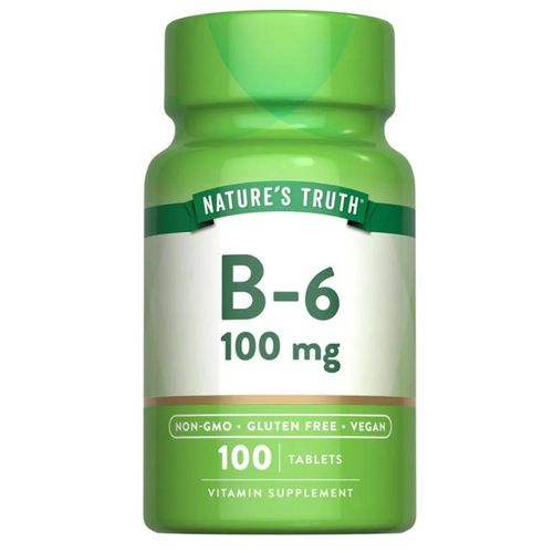 Vitamin B6 100 mg 100 Tablets Vegan Non-GMO & Gluten-Free Supplement