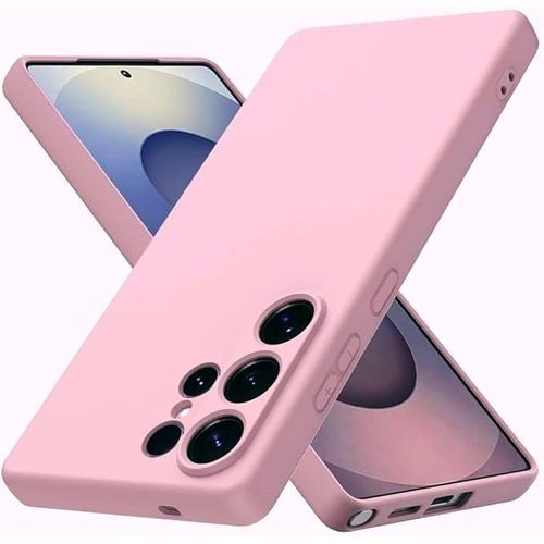 Silicone Case Compatible with Galaxy S26 Ultra Ultra Soft Liquid Silicone Cover with Microfiber Lining Full Body Protection Shockproof Raised Edges for Camera Screen Slim Anti-Scratch Pink