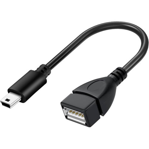 SaiTech IT Mini USB OTG Cable for Digital Cameras - USB A Female to Mini USB B 5 Pin Male Adapter Cable