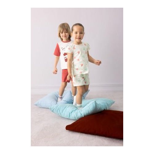 100% Cotton Floral Waist Elastic Pajamas Set Girl Baby