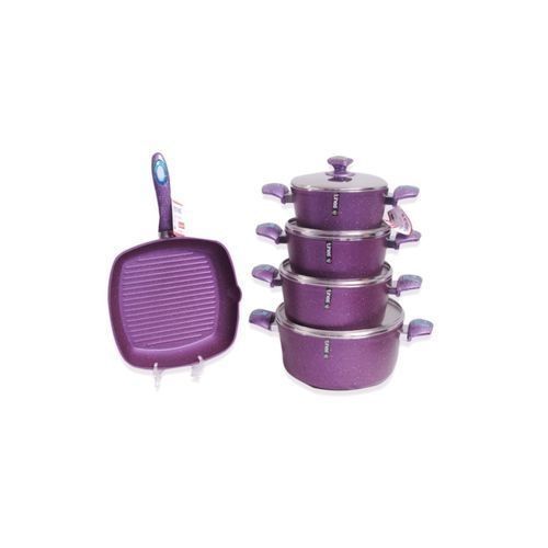 Granite Cookware Set - 9 Pcs - Purple