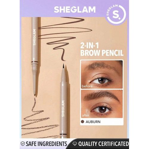 SHEGLAM Brows On Demand 2-In-1 Brow Pencil - 0.05G/ 0.35Ml Auburn