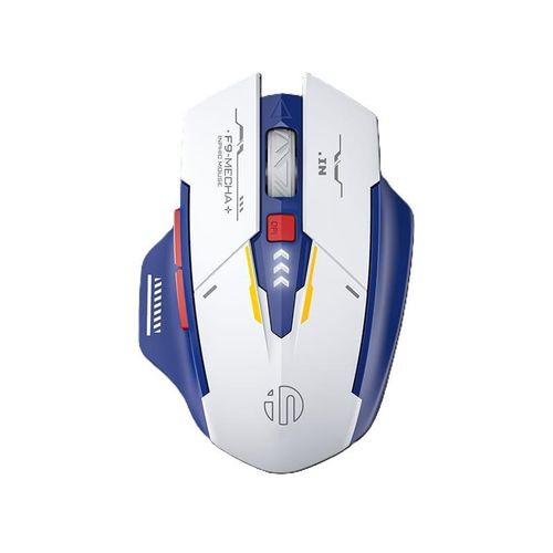 Inph.ic F9 2.4G Wireless Gaming Mouse - RGB Mica Design - Silent Clicks - 4 Adjustable DPI Levels - Fast USB Wireless Connection - Rechargeable Battery - for PC Laptop
