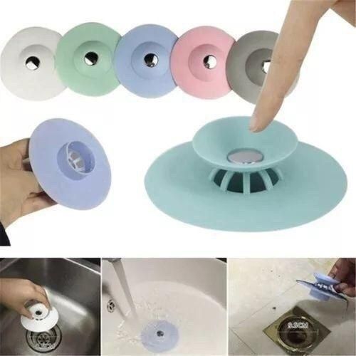 A silicone stopper for the sink or bathtub that can be opened and closed. - 1 piece