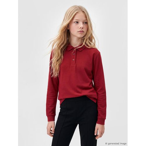 Polo Collar Girl's Pique T-Shirt