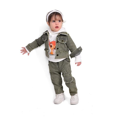 Rabbit baby denim suit