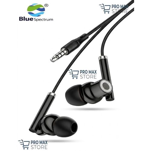 Comfortable wired earphones with AUX input, high-definition and clear sound with a high-definition microphone - Black