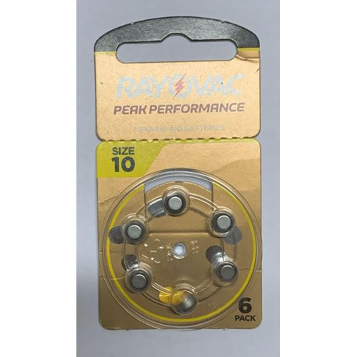 hearing batteries size 10(card)