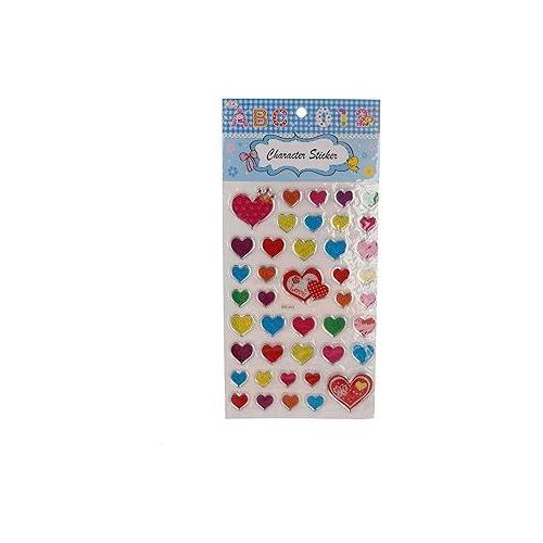 3A Hearts Plastic Sticker for Kids - Multi Color 21915-3 - 3A-5120-Multi Color22