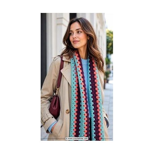 Crochet Hand Made Womens Scarf