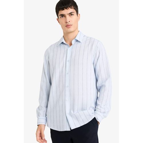 Regular Fıt Polo Yaka Krinkıl Uzun Kollu Gömlek