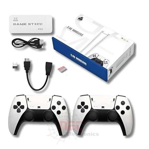 HDMI game console with 2 wireless controllers, 2.4 GHz, 64GB