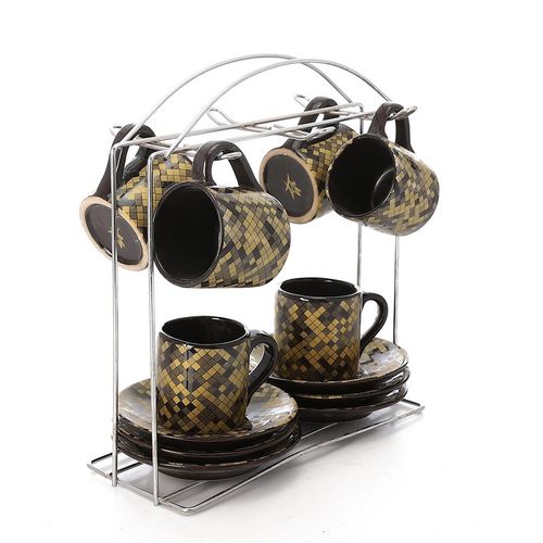 porcelain coffee set 13pieces with plates