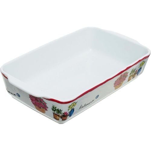 Porcelain Kalimera Rectangular Baking Casserole, Small, White