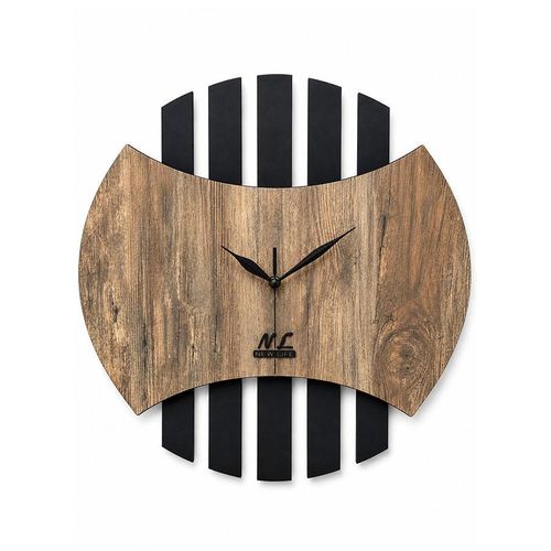 Modern Geometric Wooden Wall Clock – MDF Material – 40*40 cm – Silent Movement – Decorative Wall Clock for Home & Office