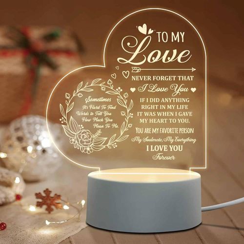Gifts for Women Wife, Night Light for Her, Warm White LED Bedside Lamp