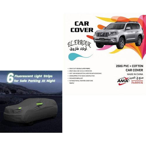 Heavy-duty waterproof cover with reflector, original, for Toyota Prado