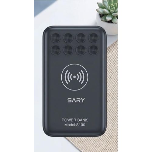 S100 10000mAh Wireless Fast Charging Power Bank - Black