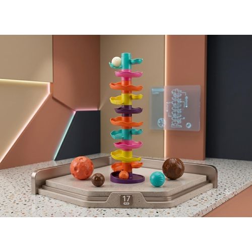 Educational Spinning Marble Run Activity Tower