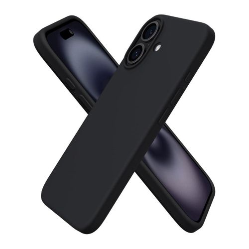 Silicone Case for IPhone 17 Cover Soft Gel Full Body Shockproof Protection Matte Finish Cover Soft Microfiber Lining Cushion Slim Case (Black)