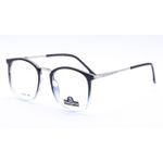 product_image_name-Generic-نظارات طبية للجنسين ــ بشكل بيضاوي وخامه مميزة اسود وشفاف من تحت موديل 10610-1