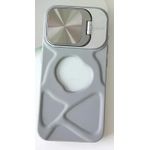 product_image_name-Generic-Durable, shockproof case compatible with iPhone 16 Plus with camera lens mount 3D grip  Logo window  Soft silicone bumper GRAY-3