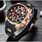 product_image_name-MINI FOCUS-MF0350G - ساعة يد للرجال بسوار سيليكون باللونين الأسود والذهبي-1