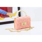 product_image_name-Generic-حقيبة كتف نسائية صغيرة كروس مع يد علوية من اللؤلؤ مع حزام سلسلة باللون البمبة-2