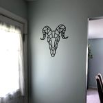 product_image_name-Generic-geometric ram skull wall art-2