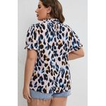 product_image_name-SHEIN-بلوزة عارضة، بالإضافة إلى طباعة الفهد المرأة نفخة الأكمام الخس تقليم الرقبة بالإضافة إلى حجم بلوزة عارضة، بالإضافة إلى طباعة الفهد المرأة نفخة الأكمام الخس تقليم الرقبة أعلى-2