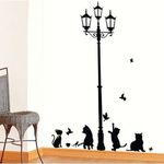 product_image_name-Generic-Street Light Black Cute Cat Coon Stickercoon Cat-1