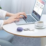 product_image_name-Generic-غطاء حماية سيليكوني متوافق مع سماعات AirPods Pro من الجيل الثاني من تين تك، مزود بسلسلة مفاتيح، مناسب للرجال والنساء، متوافق مع سماعات Apple AirPods Pro من الجيل الثاني (2022)، مع إضاءة LED أمامية مرئية (لون لافندر).-5